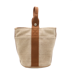 HERMES HERMES Saxo PM Handbag Twirl Ash Beige Brown Tea Silver Hardware