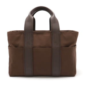 HERMES Hermes Acapulco PM Tote PM Tote Bag Handbag Nylon Leather Brown Tea