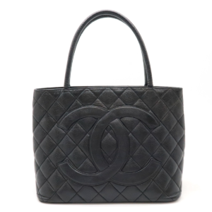 CHANEL Chanel Matrasse Cocomark Reprint Tote Tote Bag Shoulder Bag Caviar Skin Leather Black Black Silver Hardware A01804